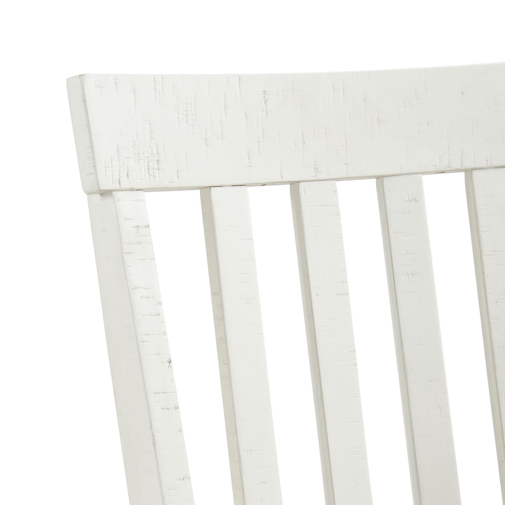 Stone-6PC-Dining-Set-in-White-Table,-Four-Side-Chairs-&-Pew-Bench