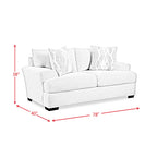 9010-Loveseat-in-Fentasy-Silver-W/2-Pillows-Exotica-Birch