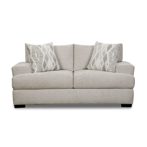 9010-Loveseat-in-Fentasy-Silver-W/2-Pillows-Exotica-Birch