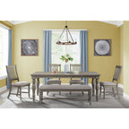 Sunnyvale-6PC-Dining-Set-in-Grey-Table,-Four-Chairs-&-Bench