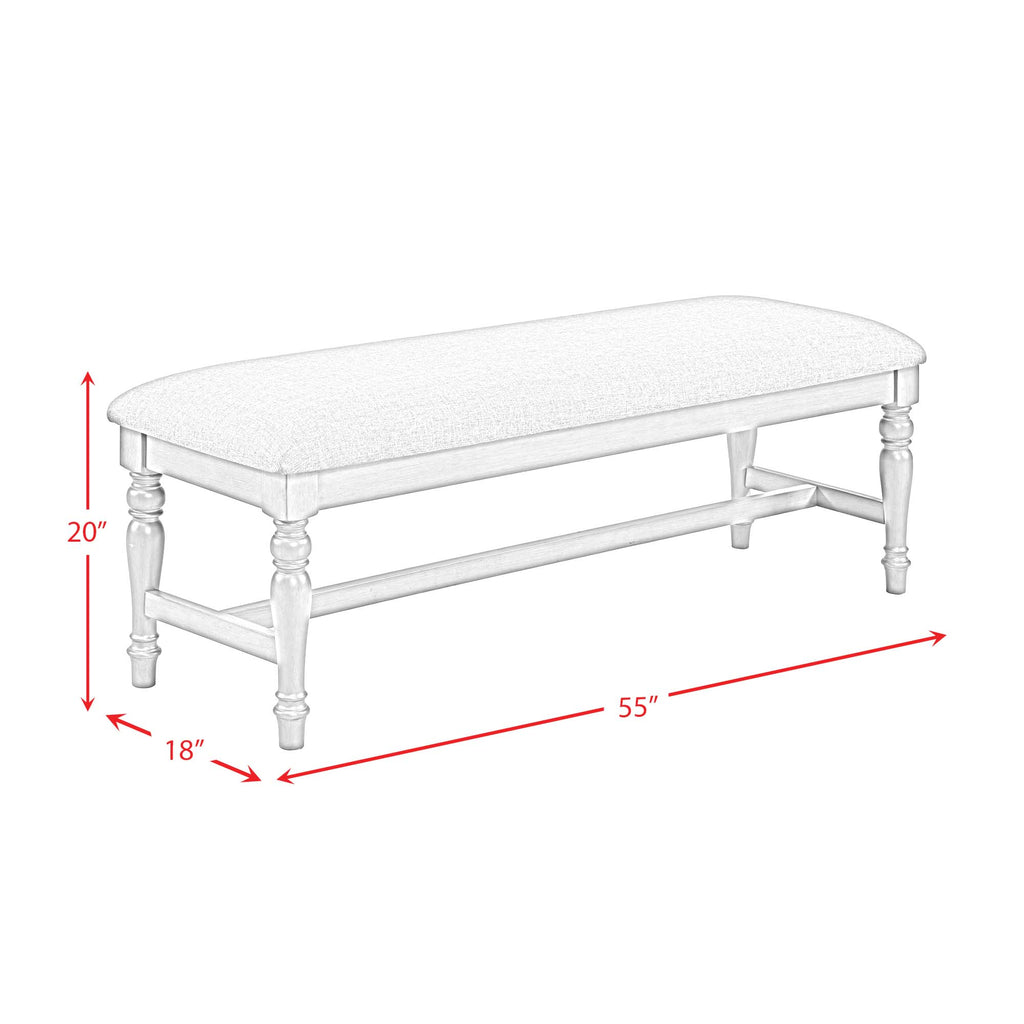 Sunnyvale-6PC-Dining-Set-in-Grey-Table,-Four-Chairs-&-Bench