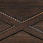 Sutherland Twin Wood Daybed in Walnut with X-design sides and back, rustic dark finish.