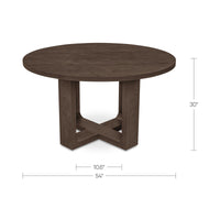 Hayes Dining Table Rustic Brown