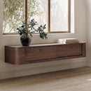 Round Off Floating Console Table Walnut