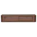 Round Off Floating Console Table Walnut