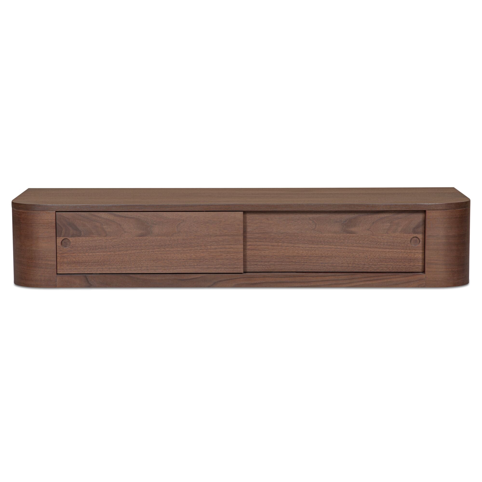 Round Off Floating Console Table Walnut