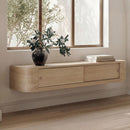 Round Off Floating Console Table Natural