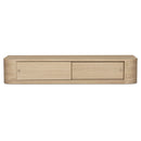 Round Off Floating Console Table Natural