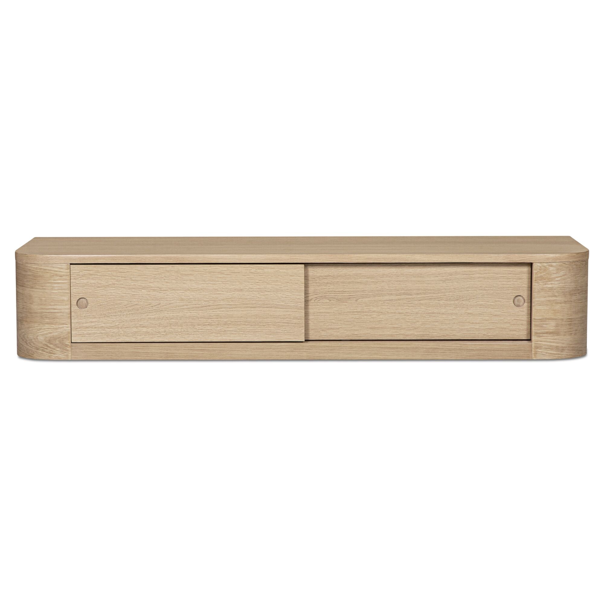 Round Off Floating Console Table Natural