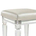 Twenty-Nine-Dressing-Stool-W/Acrylic-Leg-White