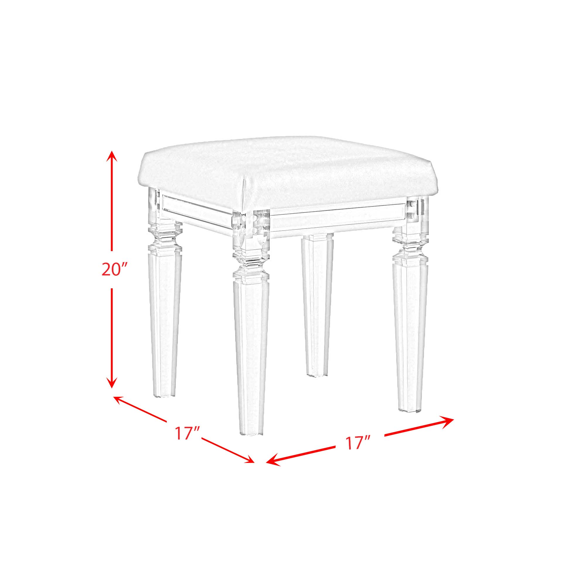 Twenty-Nine-Dressing-Stool-W/Acrylic-Leg