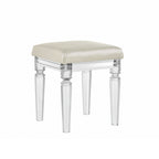 Twenty-Nine-Dressing-Stool-W/Acrylic-Leg-White