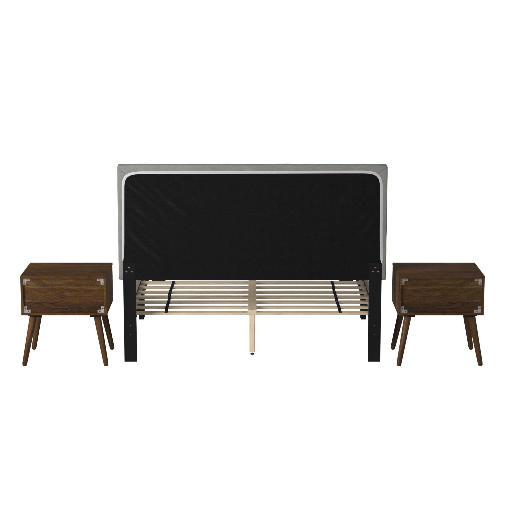 Coyote-Queen-Bed-W/Carroll-Grey-w/Two-End-Table-(ISTA-3)