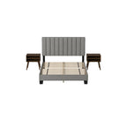 Coyote-Queen-Bed-W/Carroll-Grey-w/Two-End-Table-(ISTA-3)