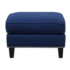 Erica-497-Ottoman-W/Chrome-Nail-Heirloom-Blue-(ISTA-3)
