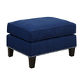 Erica-497-Ottoman-W/Chrome-Nail-Heirloom-Blue-(ISTA-3)