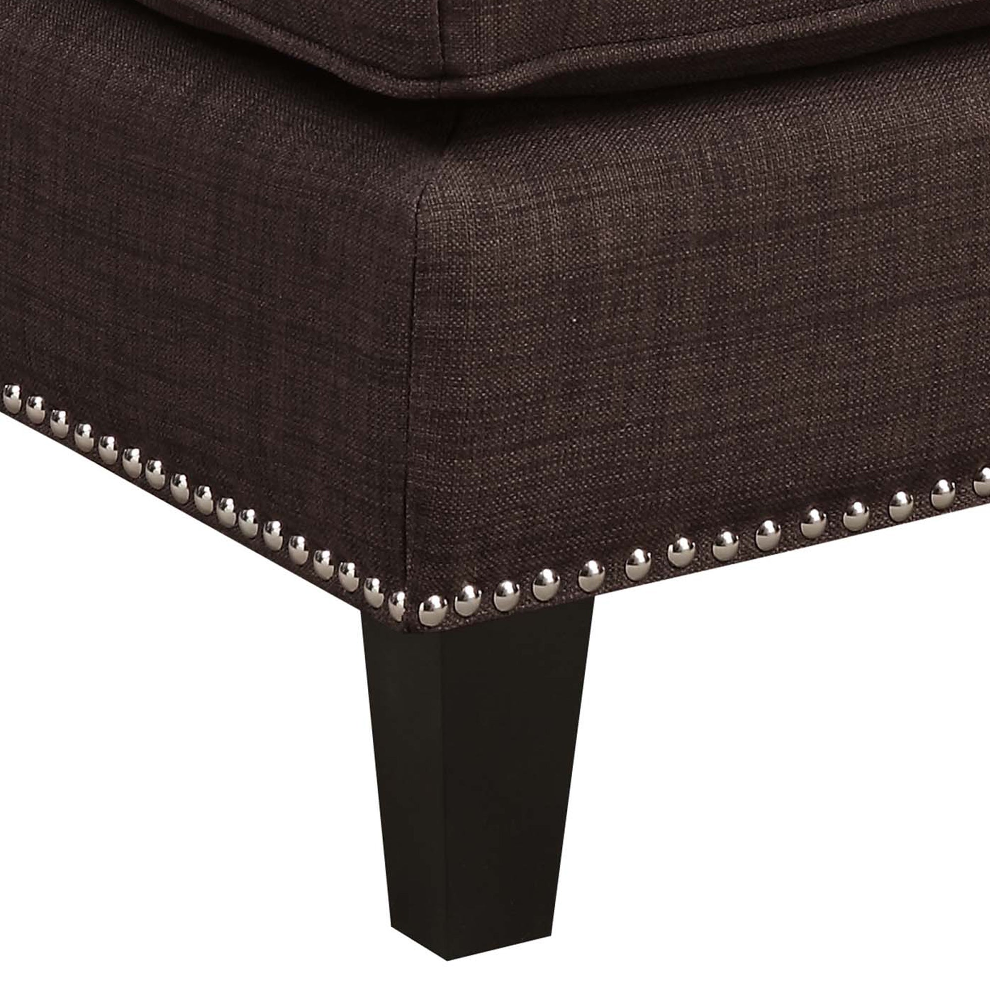 Erica-497-Ottoman-W/Chrome-Nail-Heirloom-Chocolate-(ISTA-3)