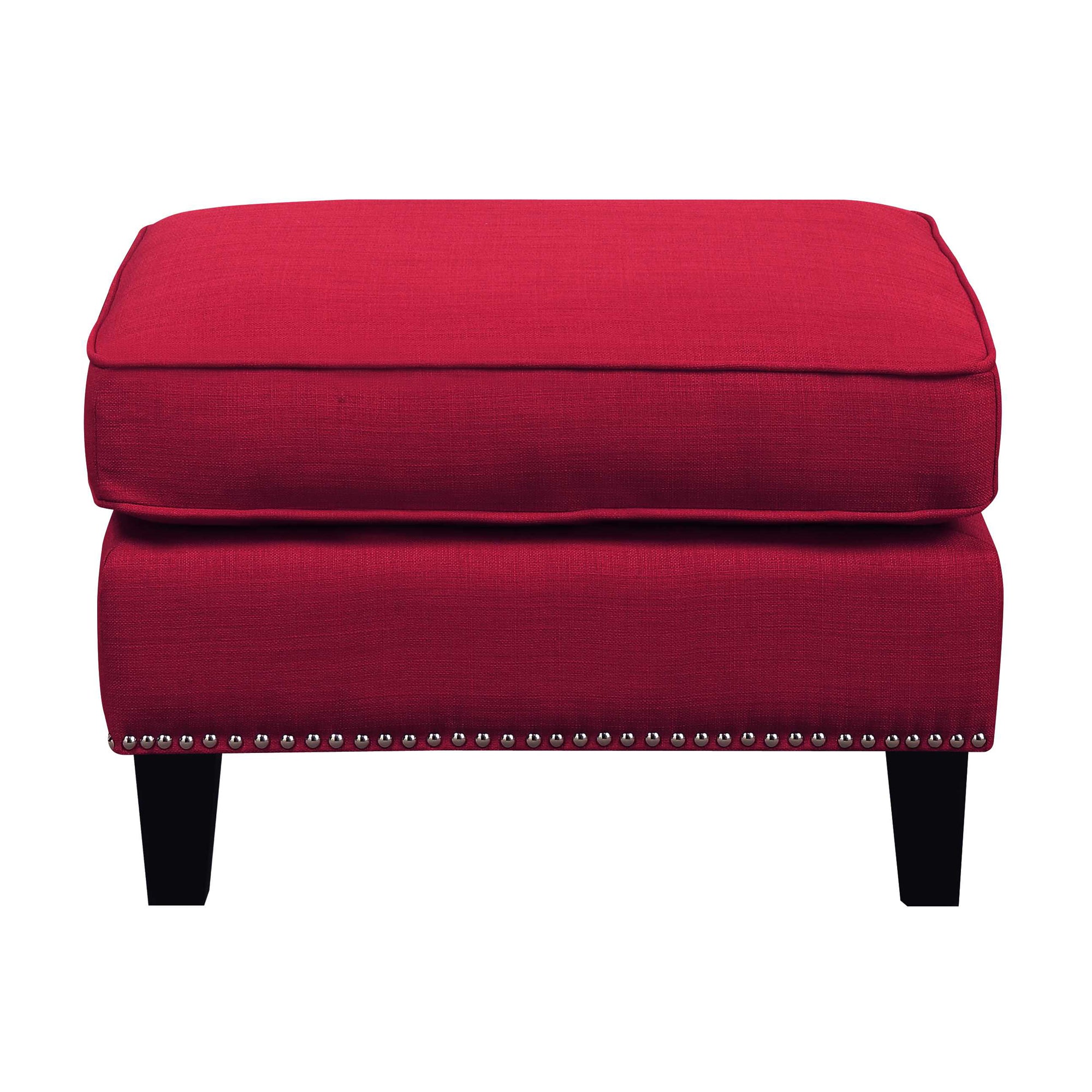 Erica-497-Ottoman-W/Chrome-Nail-Heirloom-Berry-(ISTA-3)