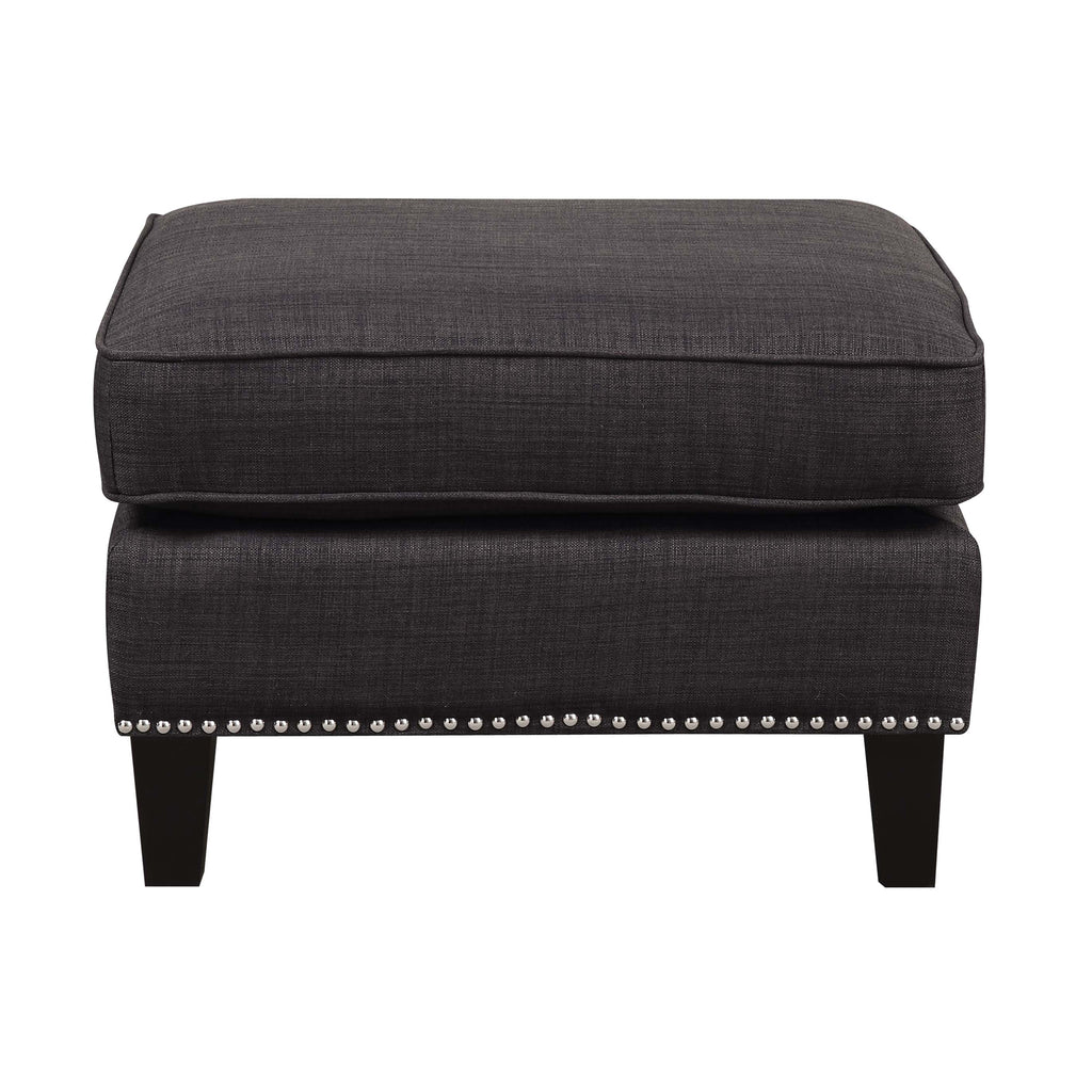 Erica-497-Ottoman-W/Chrome-Nail-Heirloom-Charcoal-(ISTA-3)