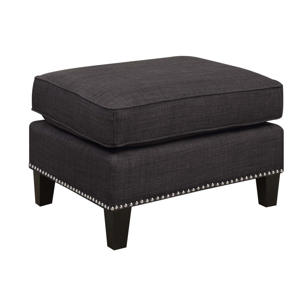 Erica-497-Ottoman-W/Chrome-Nail-Heirloom-Charcoal-(ISTA-3)