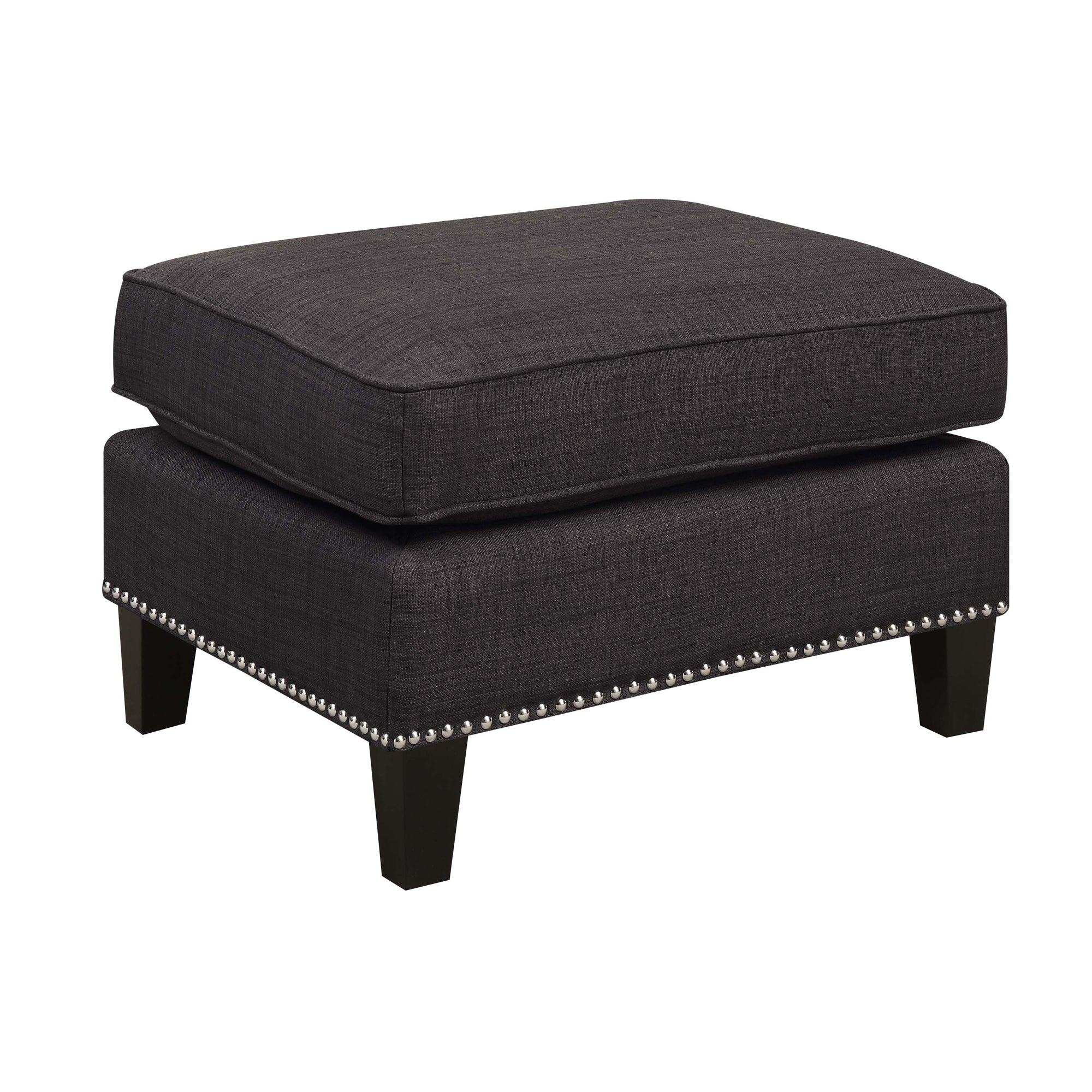 Erica-497-Ottoman-W/Chrome-Nail-Heirloom-Charcoal-(ISTA-3)