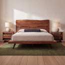 Madagascar Queen Platform Bed Brown
