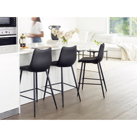 Alibi Bar Stool Matte Black - Set Of Two