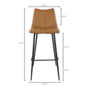 Alibi Bar Stool Tan - Set Of Two