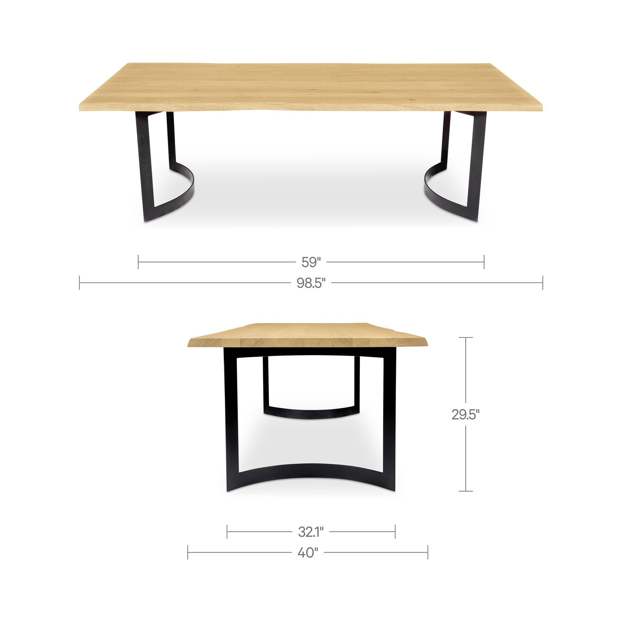 Bent Dining Table Small Oak