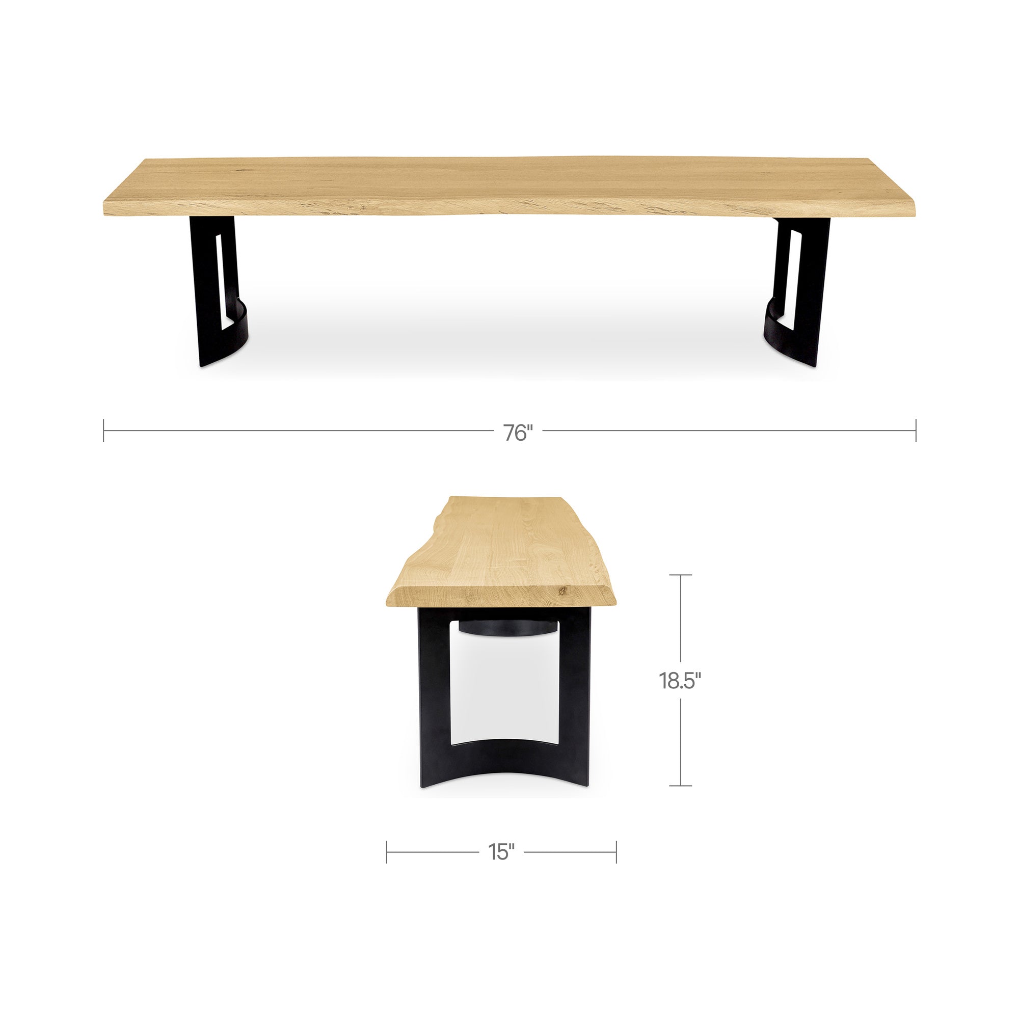 Bent Bench Extra Small Oak
