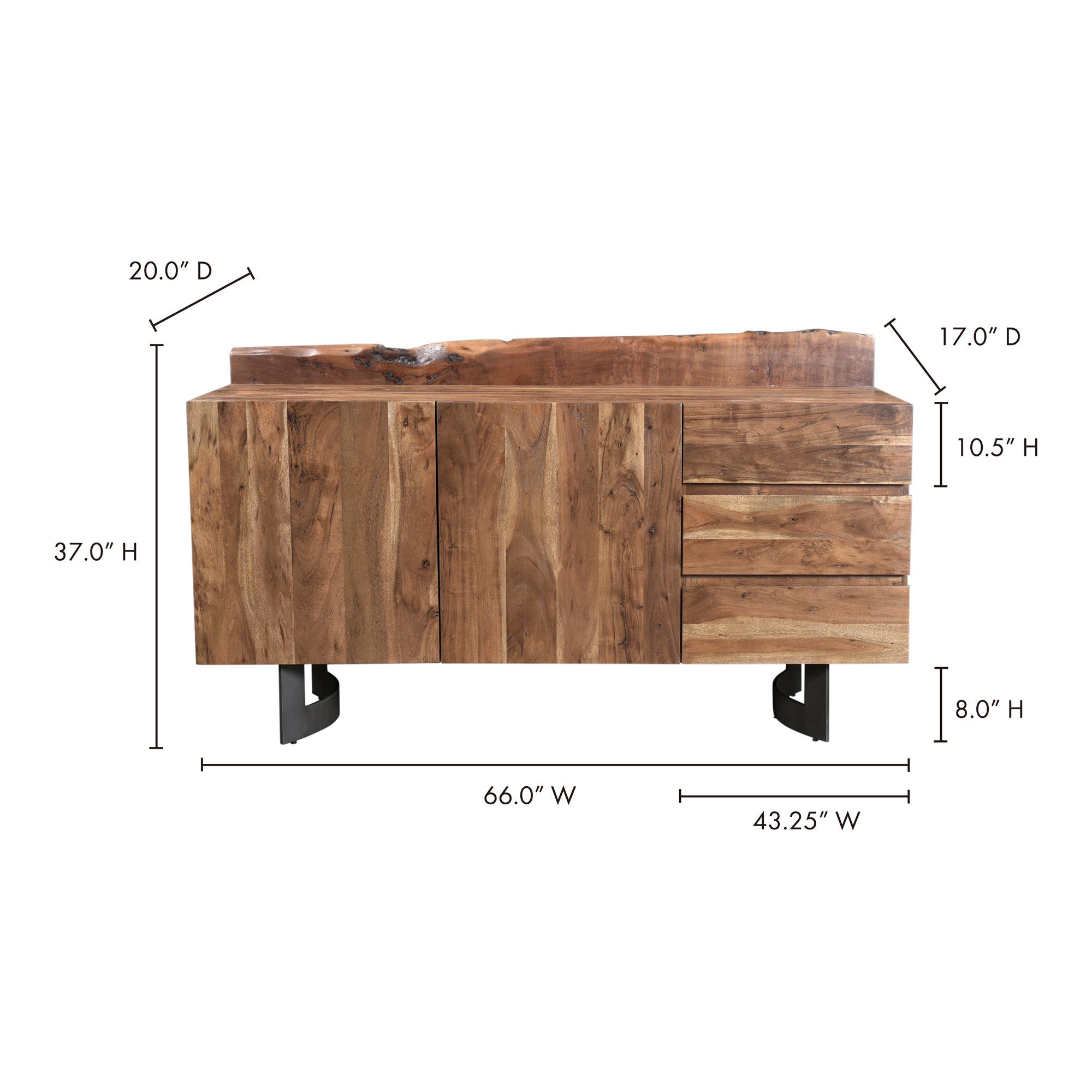 Bent Sideboard 
Brown