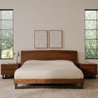 Bent King Size Bed Brown