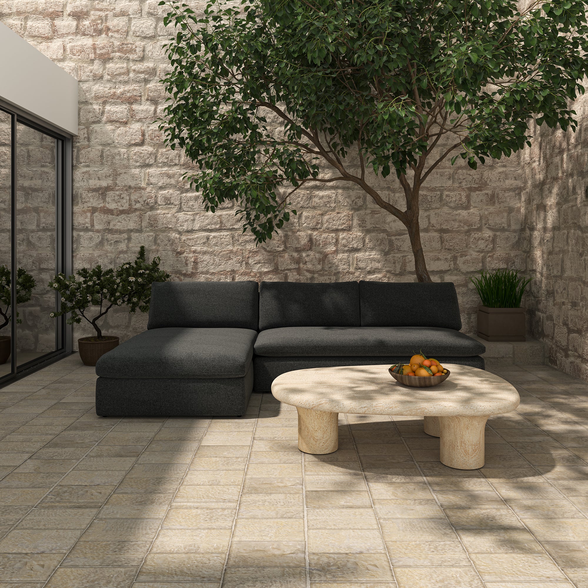 Warby Outdoor Coffee Table Beige