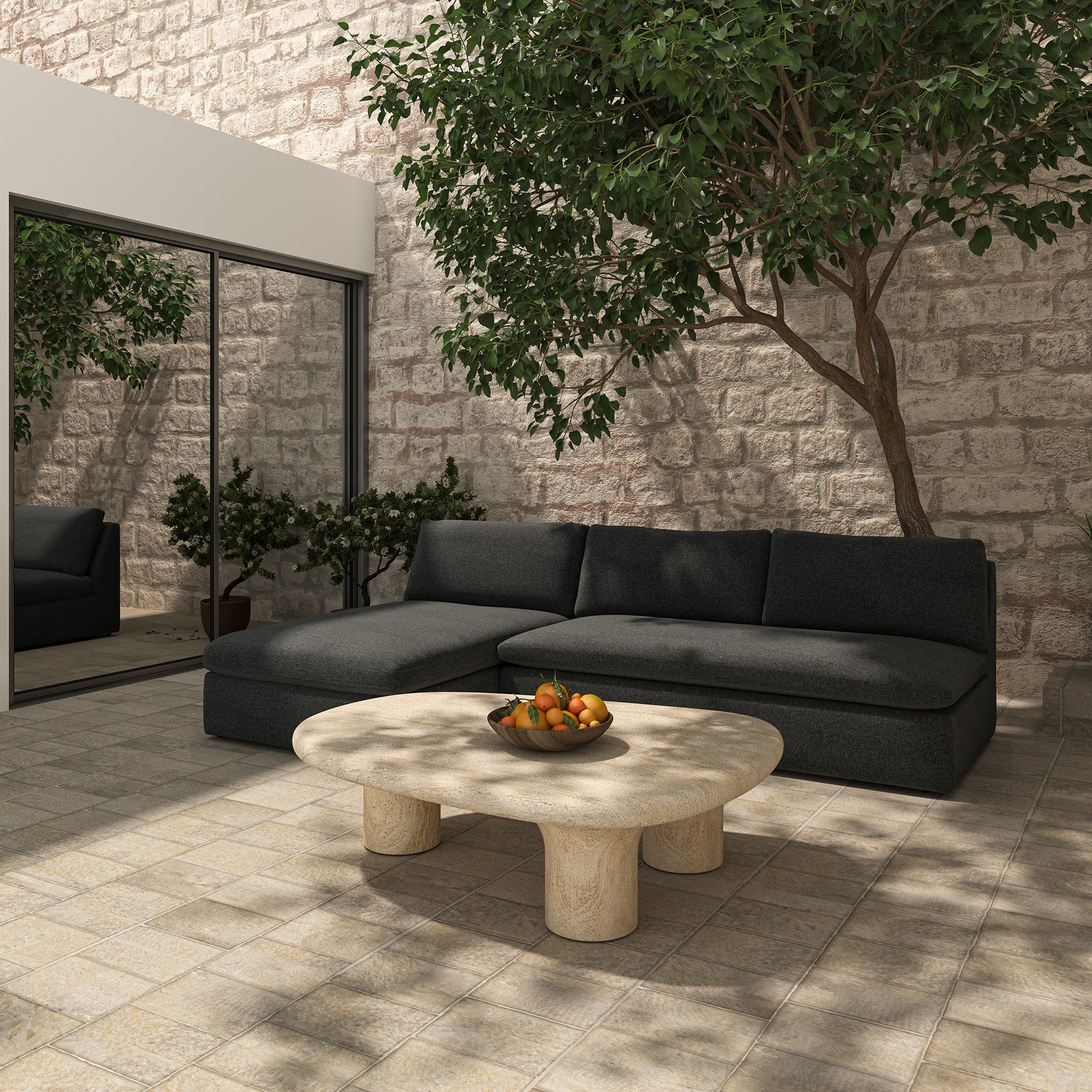 Warby Outdoor Coffee Table Beige