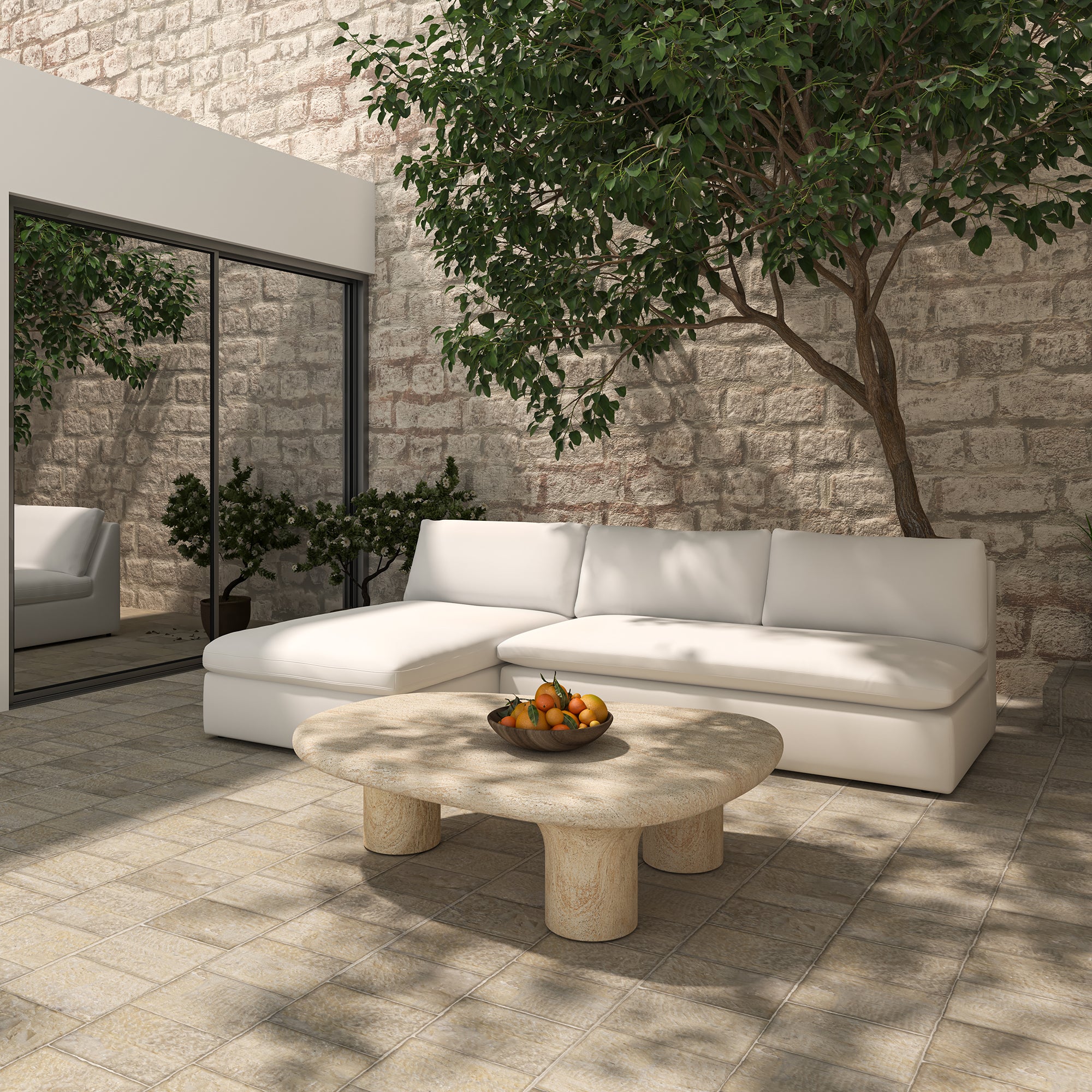 Warby Outdoor Coffee Table Beige