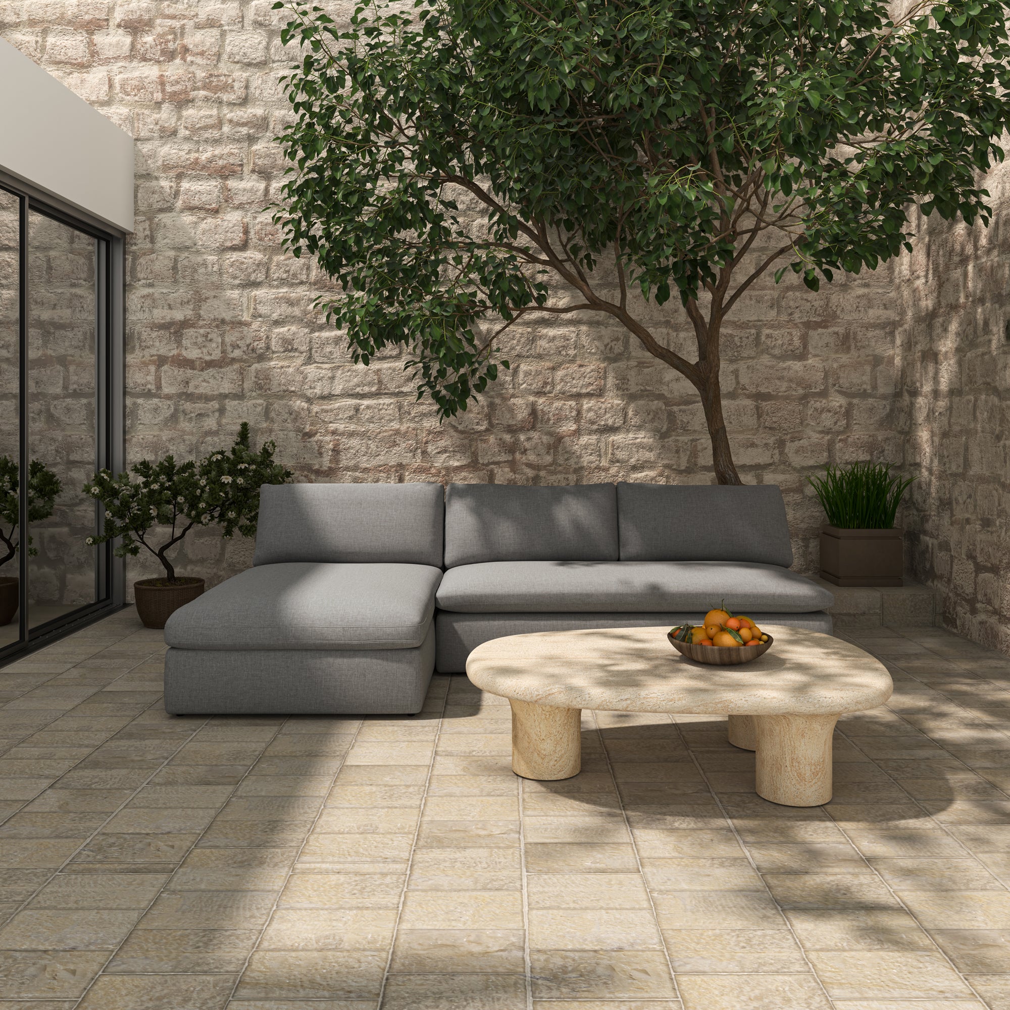 Warby Outdoor Coffee Table Beige