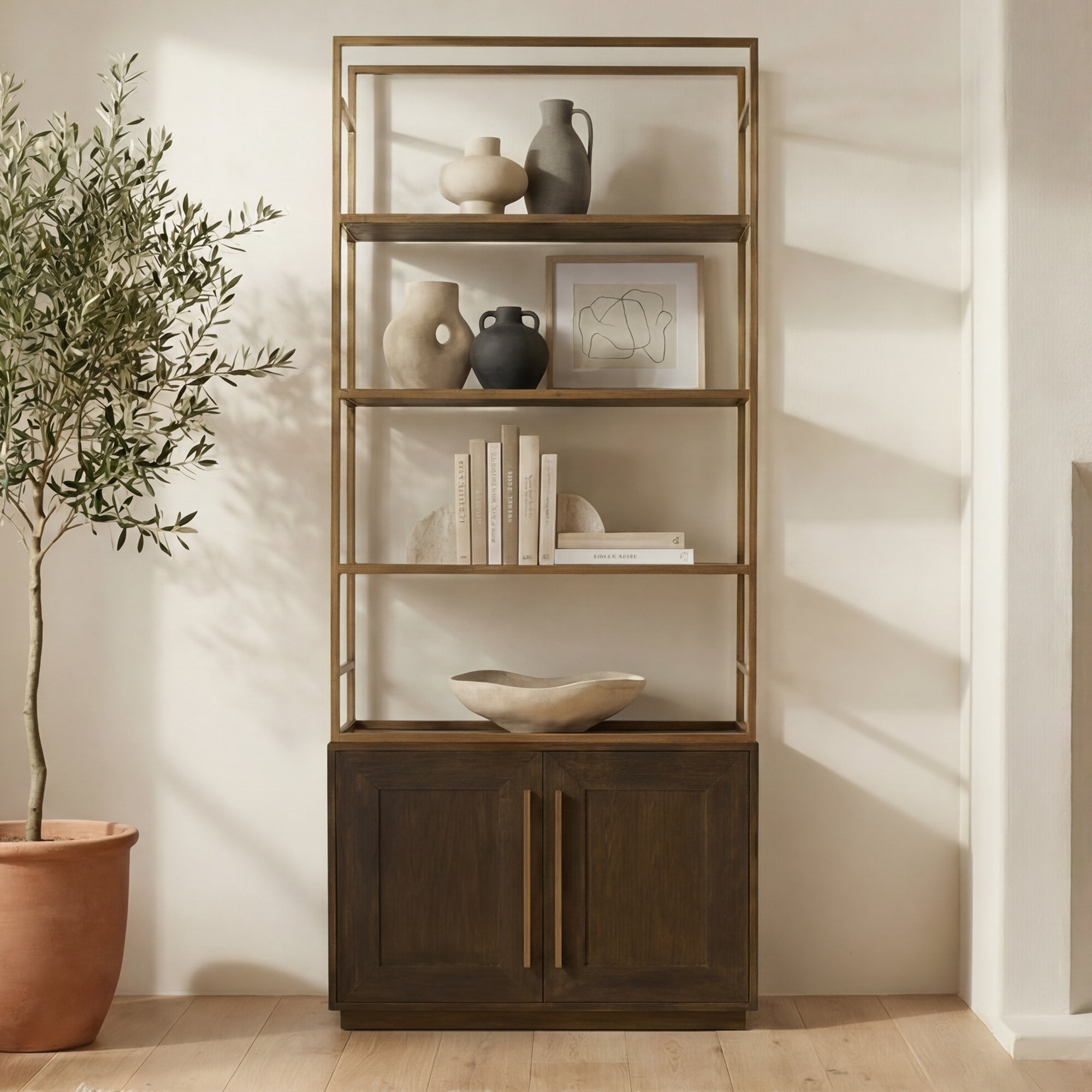 Elliot Bookshelf Brown