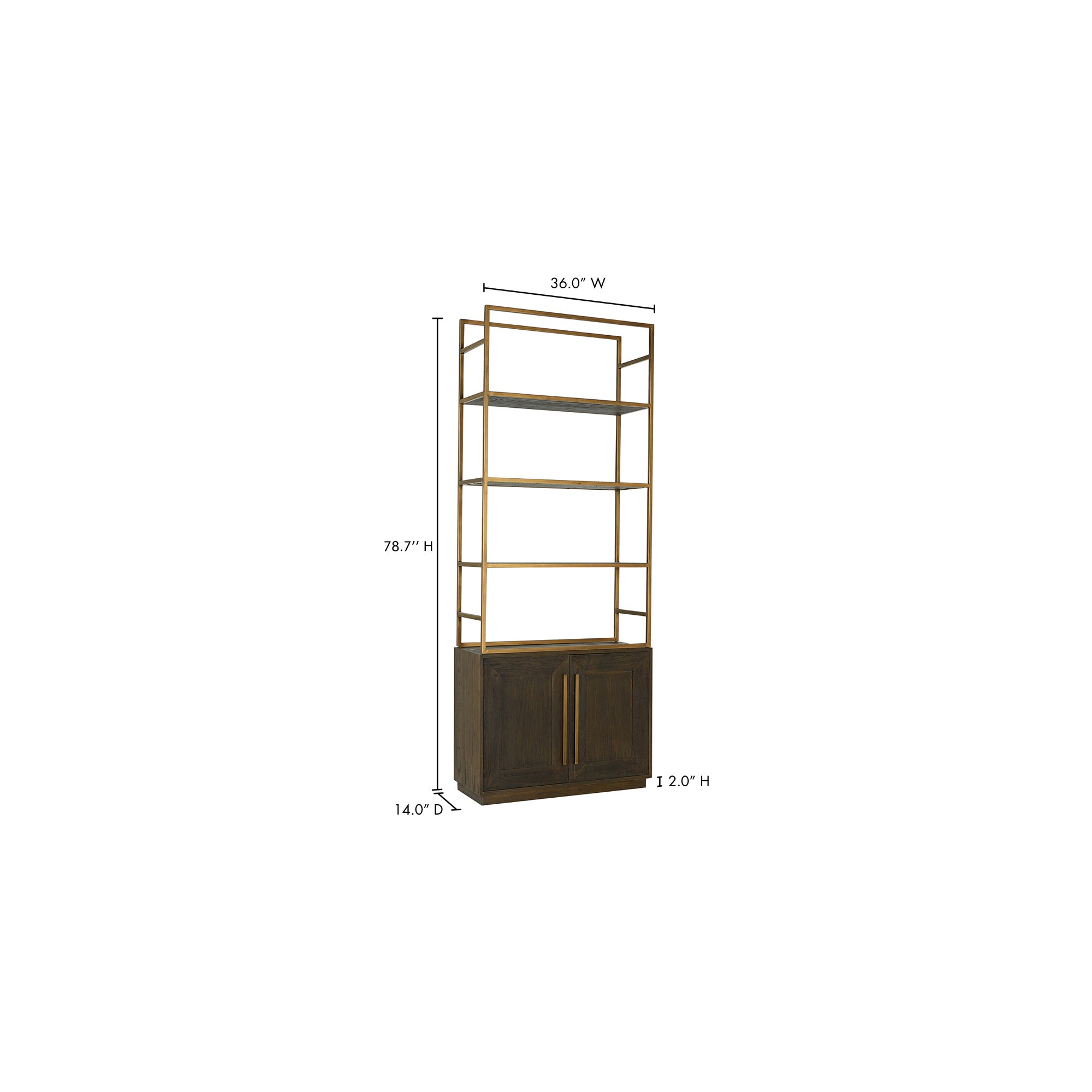 Elliot Bookshelf Brown
