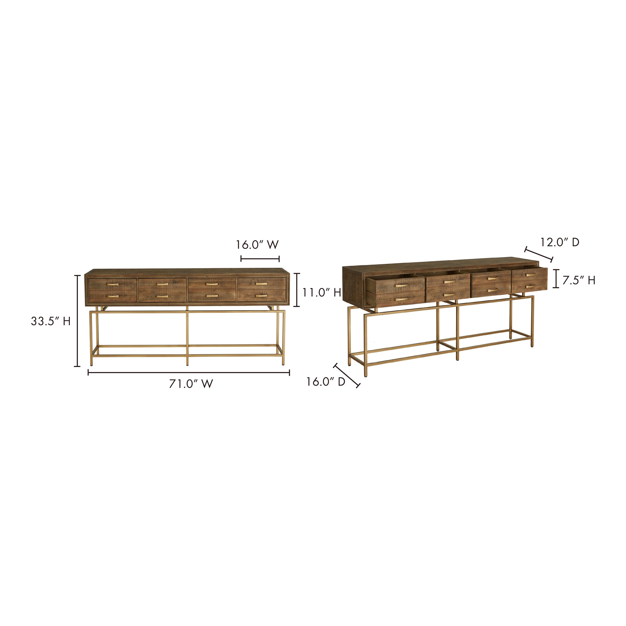Annecy Console Table Natural