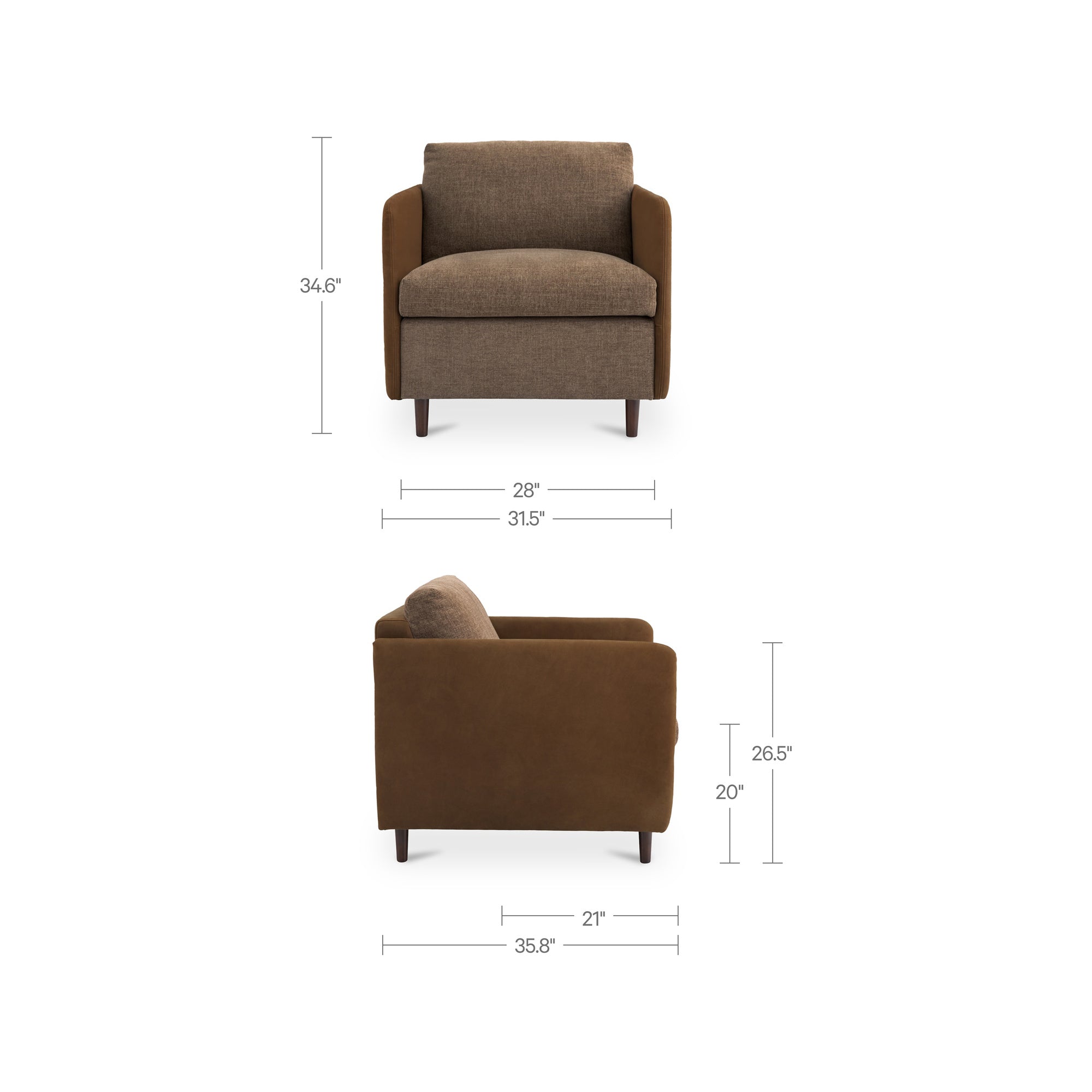 Teller Accent Chair Brown