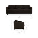 Teller Sofa Warm Black