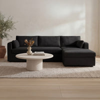 Burrow Sleeper Sectional With Storage Chaise Black Right
