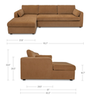 Burrow Sleeper Sectional With Storage Chaise Ginger Left