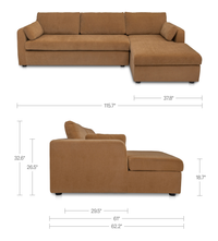 Burrow Sleeper Sectional With Storage Chaise Ginger Right