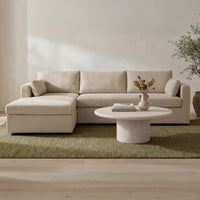 Burrow Sleeper Sectional With Storage Chaise Sand Left