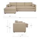 Burrow Sleeper Sectional With Storage Chaise Sand Left