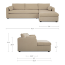 Burrow Sleeper Sectional With Storage Chaise Sand Right