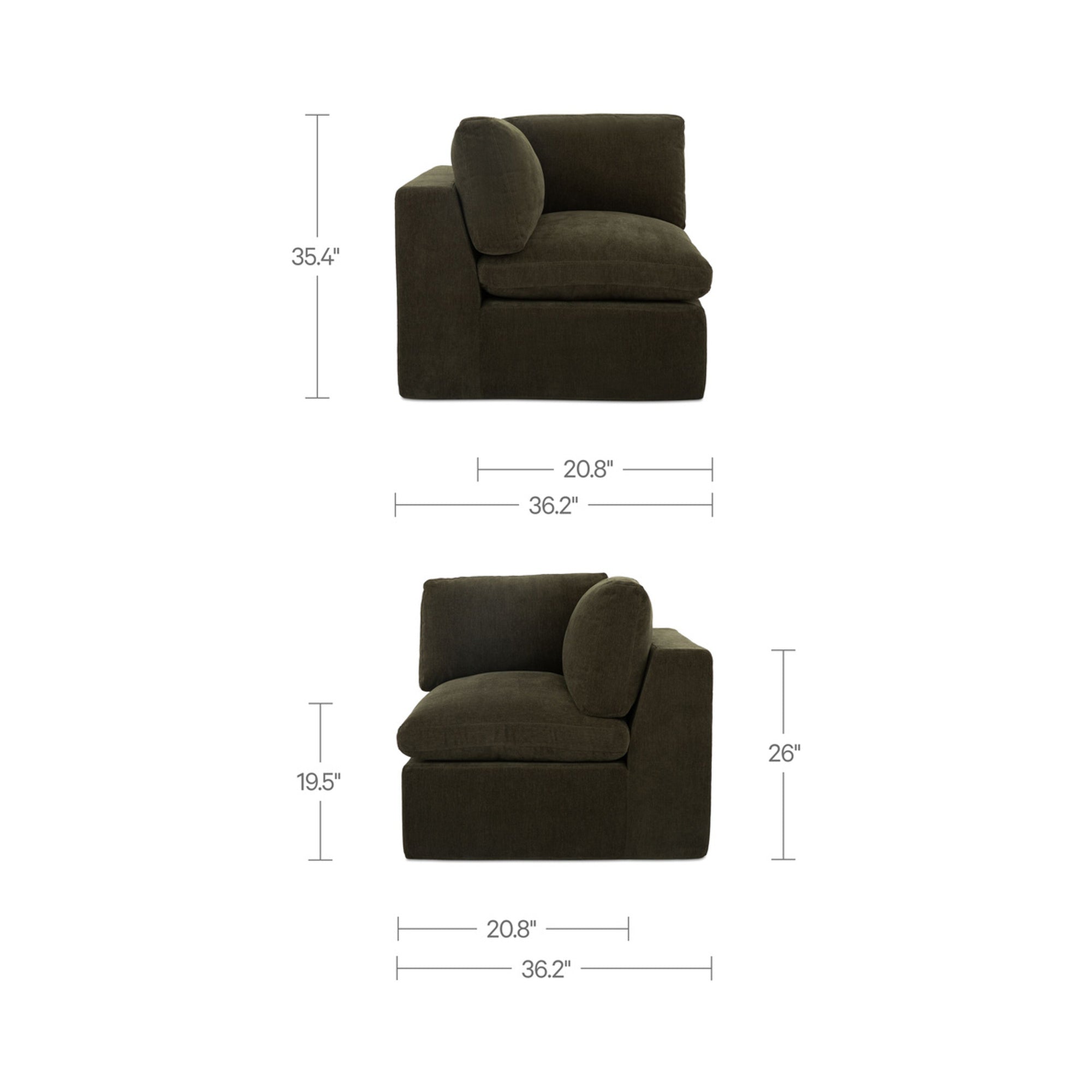 Cates Corner Chair Dark Green