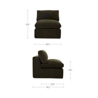 Cates Slipper Chair Dark Green