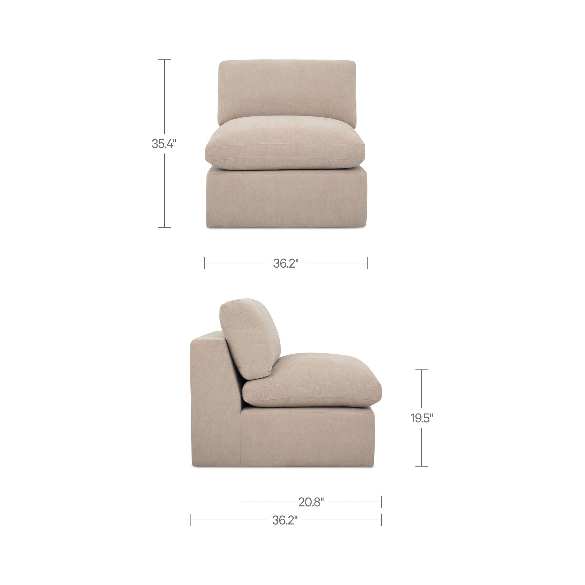 Cates Slipper Chair Pebble